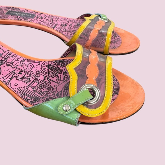 Vintage Y2K Emilio Pucci Colorful Retro Kitten Heels - Picture 7 of 7